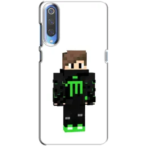 Чехлы для Xiaomi Mi 9 (Персонажи Майн Крафт) (Зеленый мальчик)