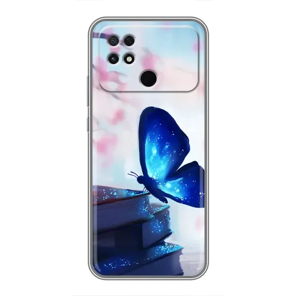 Чехол с рисунком «Бабочка синяя» для Xiaomi POCO C40 Чехол с рисунком «Бабочка синяя» для Xiaomi POCO C40