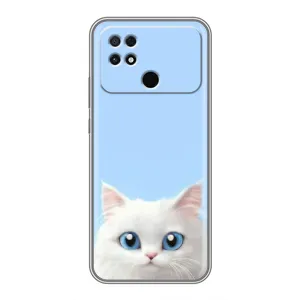 Чехол на тематику: Коты для Xiaomi POCO C40 (Белый кот)