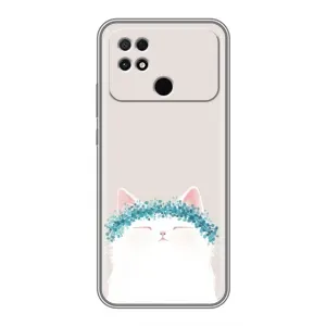 Чехол на тематику: Коты для Xiaomi POCO C40 (Белый котик)