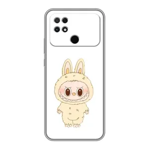 Чохол з принтом Лабубу для Xiaomi POCO C40 (Бежевий Лабубу)