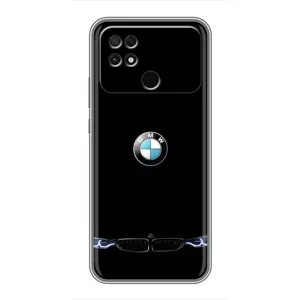 Силіконовий бампер з картинкою машини на Xiaomi POCO C40 (Чорний BMW)