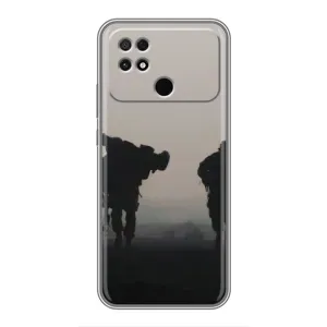 Чехлы на военную тематику для Xiaomi POCO C40 (Бой солдат)