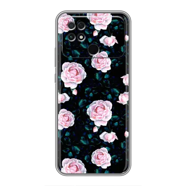 Чехол с рисунком «Чайные розы» для Xiaomi POCO C40 Чехол с рисунком «Чайные розы» для Xiaomi POCO C40