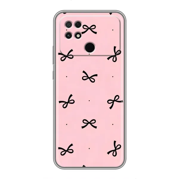 Чехол с рисунком «Черные бантики» для Xiaomi POCO C40 Чехол с рисунком «Черные бантики» для Xiaomi POCO C40