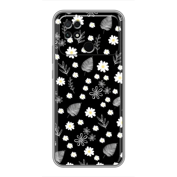 Чехол с рисунком «цветение на чорном» для Xiaomi POCO C40 Чехол с рисунком «цветение на чорном» для Xiaomi POCO C40