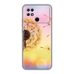 Силиконовый Чехол с одуванчиками на Xiaomi POCO C40 (Цветок-одуванчик)