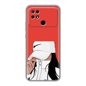 Силиконовый Чехол на Xiaomi POCO C40 с картинкой Стильных Девушек (Девушка Nike)