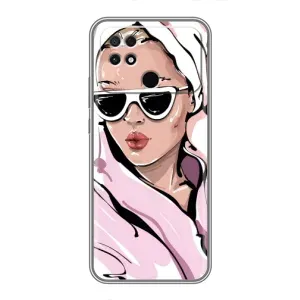 Чехол с картинкой Модные Девчонки Xiaomi POCO C40 (Девушка в халате)