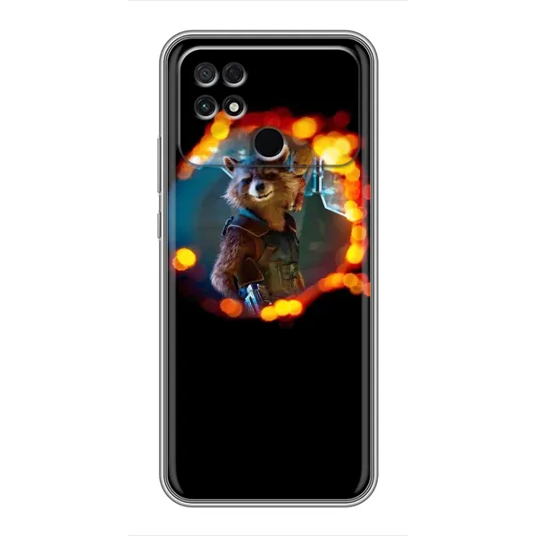 Чехол с рисунком «Енот Ракета» для Xiaomi POCO C40