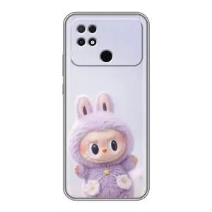 Чохол з принтом Лабубу для Xiaomi POCO C40 (Фіолетовий Лабубу)