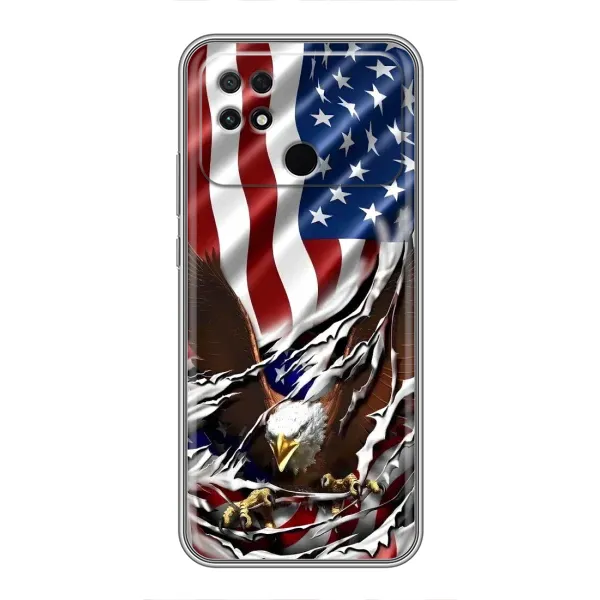 Чехол с рисунком «Флаг USA» для Xiaomi POCO C40 Чехол с рисунком «Флаг USA» для Xiaomi POCO C40