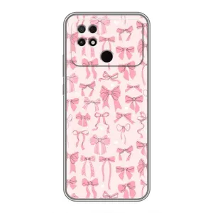 Чехол банты для Xiaomi POCO C40 (Фон бантики)