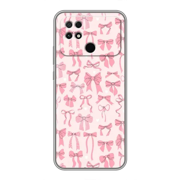 Чехол с рисунком «Фон бантики» для Xiaomi POCO C40 Чехол с рисунком «Фон бантики» для Xiaomi POCO C40