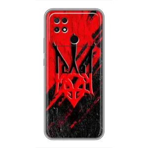 Чехлы УПА (Красно-Чёрный) на Xiaomi POCO C40 (Герб в цвете УПА)