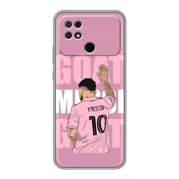Чехол с рисунком «GOAT MESSI» для Xiaomi POCO C40 Чехол с рисунком «GOAT MESSI» для Xiaomi POCO C40