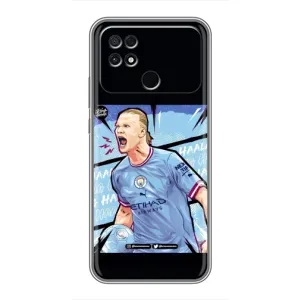Чохли з принтом на Xiaomi POCO C40 Футболіст (гол Ерлінг Холанд)