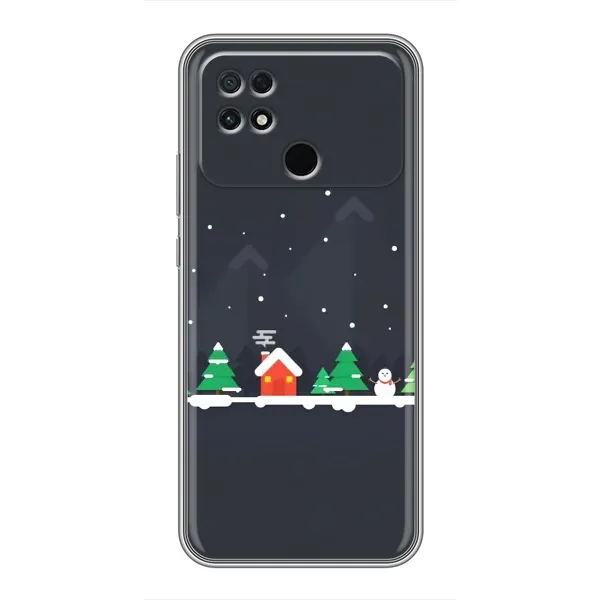 Чехол с рисунком «Город зимний» для Xiaomi POCO C40 Чехол с рисунком «Город зимний» для Xiaomi POCO C40
