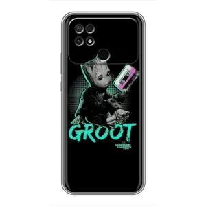 Чехол Супергерои Марвел на Поко с40 (Groot)