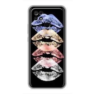 Чехол Стильные девушки на Xiaomi POCO C40 (Губы)