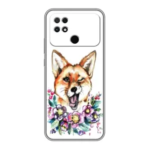 Чехол с Лисичкой для Xiaomi POCO C40 (Хитрая лиса)