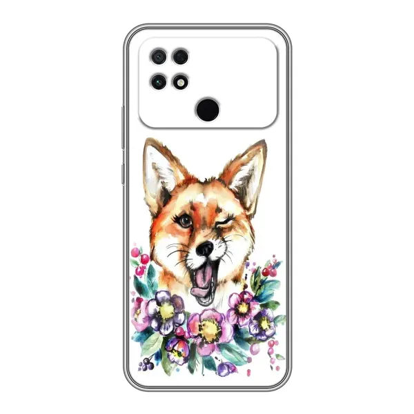 Чехол с рисунком «Хитрая лиса» для Xiaomi POCO C40 Чехол с рисунком «Хитрая лиса» для Xiaomi POCO C40