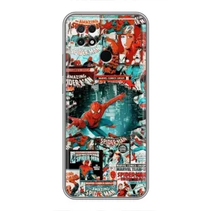 Чехол Супергерой Человека Паука на Xiaomi POCO C40 (Комиксы Человек Паук)
