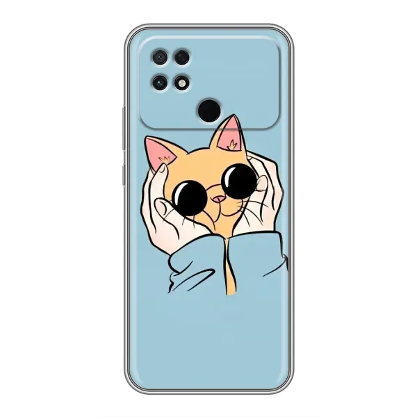 Чехол с рисунком «КОТИК в очках» для Xiaomi POCO C40 Чехол с рисунком «КОТИК в очках» для Xiaomi POCO C40