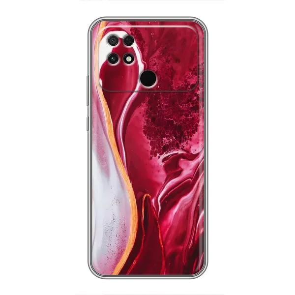 Чехол с рисунком «Красный мрамор» для Xiaomi POCO C40 Чехол с рисунком «Красный мрамор» для Xiaomi POCO C40