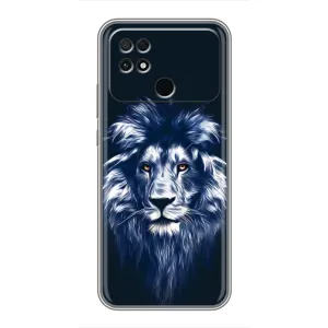 Чехол с картинкой на Xiaomi POCO C40 (Лев - синий)