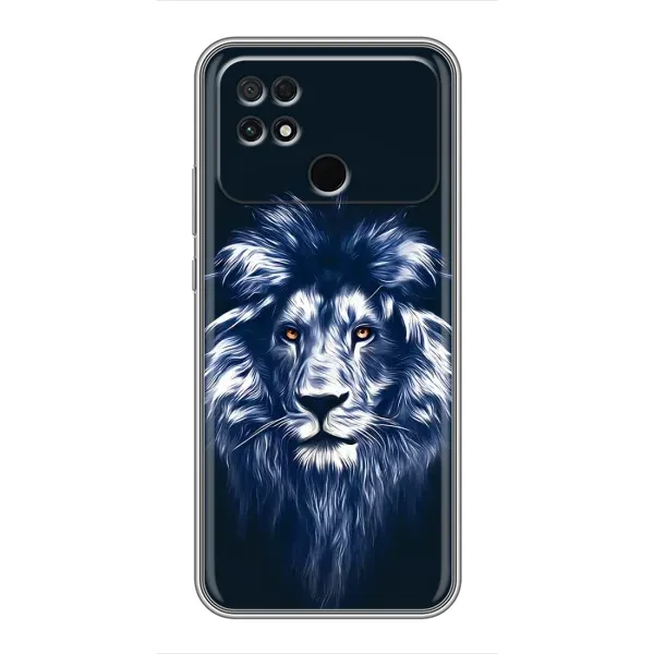 Чехол с рисунком «Лев - синий» для Xiaomi POCO C40 Чехол с рисунком «Лев - синий» для Xiaomi POCO C40