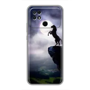 Чехлы с изображением разных животных для Xiaomi POCO C40 (Лошадь)