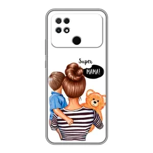 Чехлы для МАМЫ на Xiaomi POCO C40 (Мама и сын)