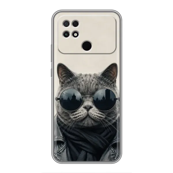 Чехол с рисунком «Модный кот» для Xiaomi POCO C40 Чехол с рисунком «Модный кот» для Xiaomi POCO C40