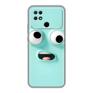 Силиконовые Чехлы (смешные стикеры) для Xiaomi POCO C40 (Забавное мятное лицо)