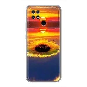 Чехлы с картинкой Подсолнухов для Поко с40 (Небо подсолнух)