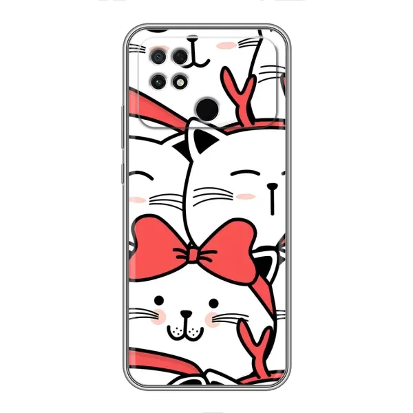 Чехол с рисунком «Новогодние котики» для Xiaomi POCO C40 Чехол с рисунком «Новогодние котики» для Xiaomi POCO C40