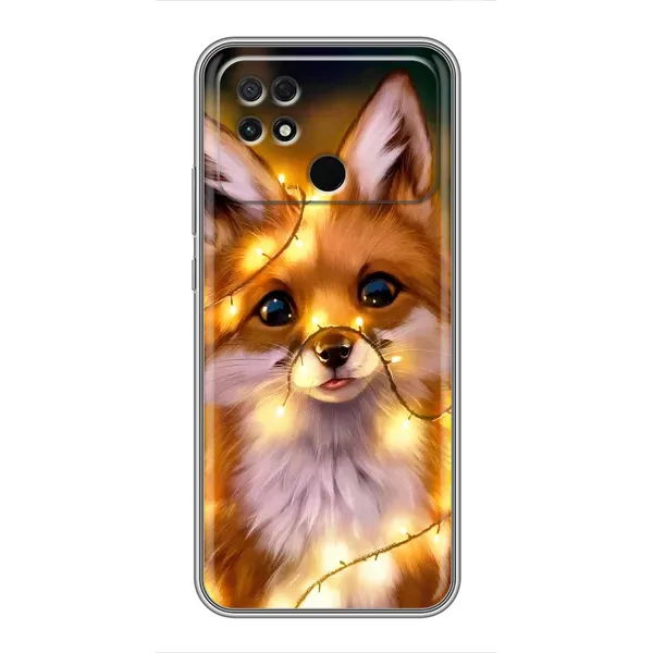 Чехол с рисунком «Новогодний лисенок» для Xiaomi POCO C40 Чехол с рисунком «Новогодний лисенок» для Xiaomi POCO C40
