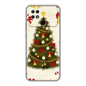 Чехол Новогодняя Елка на Xiaomi POCO C40 (Новогодний принт)