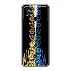 Силиконовый Чехол на Xiaomi POCO C40 (Патриотическая вышиванка)