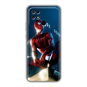 Чехол Супергерой Человека Паука на Xiaomi POCO C40 (Паук на доме)