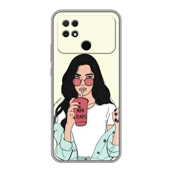 Чехол с рисунком «С напитком» для Xiaomi POCO C40