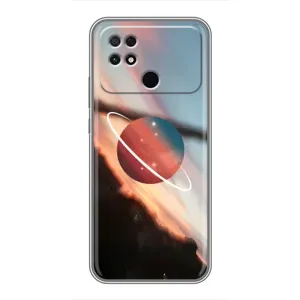 Чехол (ТПУ) с планетами на Xiaomi POCO C40 (Сатурн)