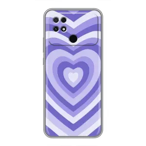 Чехлы с тематикой "Маленькие Сердечки" на Xiaomi POCO C40 (Сердце фиолет)