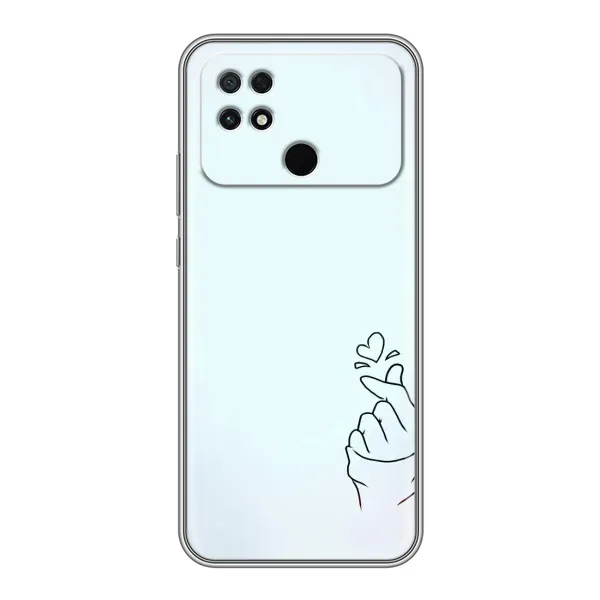 Чехол с рисунком «Сердце на голубом» для Xiaomi POCO C40 Чехол с рисунком «Сердце на голубом» для Xiaomi POCO C40