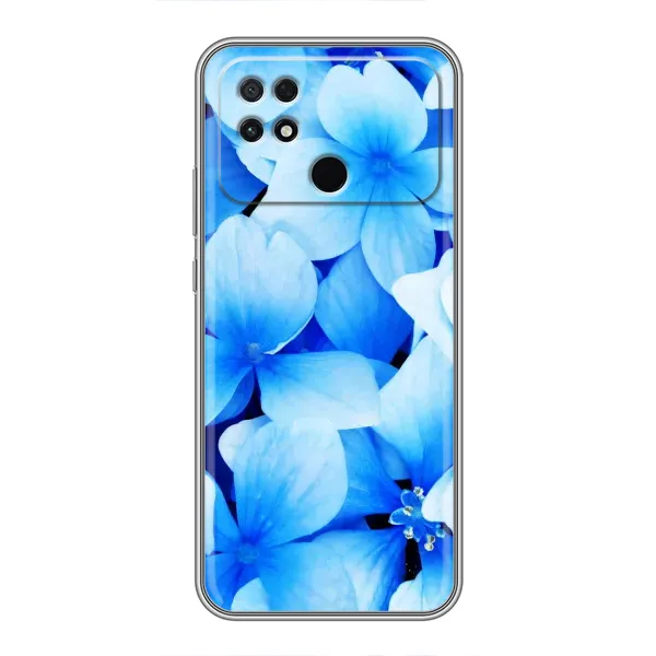 Чехол с рисунком «Синие цветы» для Xiaomi POCO C40 Чехол с рисунком «Синие цветы» для Xiaomi POCO C40