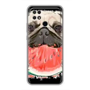 Чехол (ТПУ) Милые собачки для Xiaomi POCO C40 (Смешной Мопс)