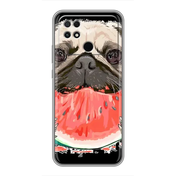 Чехол с рисунком «Смешной Мопс» для Xiaomi POCO C40 Чехол с рисунком «Смешной Мопс» для Xiaomi POCO C40