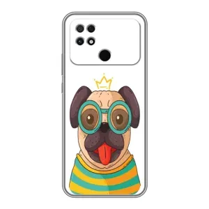 Бампер для Xiaomi POCO C40 с картинкой "Песики" (Собака Король)