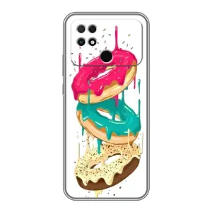 Чохол з зображенням смачної їжі для Xiaomi POCO C40 (Соковиті пончики)